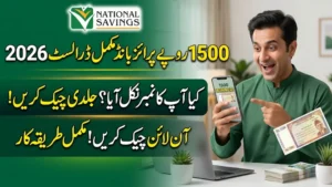 National Savings 1500 Prize Bond Draw List 2026 Full Details Step By Step
